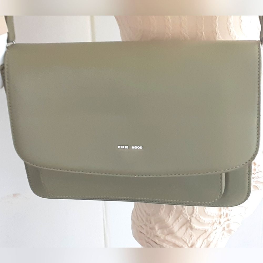 Pixie Mood Zoe Sage Green Vegan Leather Crossbody Bag